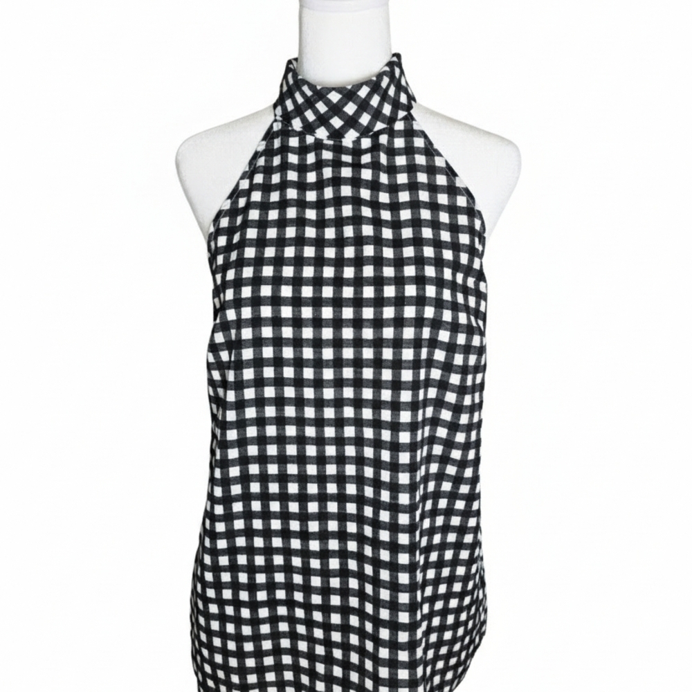 Banana Republic Monochrome Checkered Top